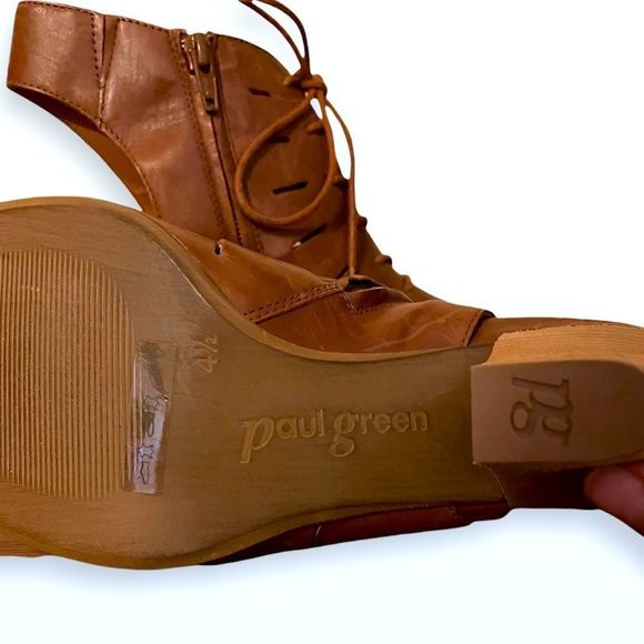 Paul Green - Brown Leather Cosmo Lace-Up Bootie - Picture 6 of 7